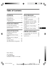 Preview for 3 page of Sony Trinitron WEGA KV-DB29 Operating Instructions Manual