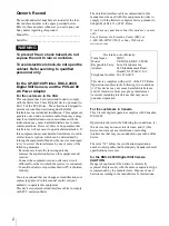 Preview for 2 page of Sony UPX-C200 Operating Instructions Manual