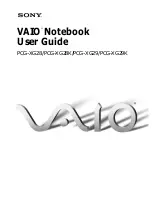 Sony VAIO PCG-XG28 User Manual preview