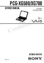 Sony VAIO PCG-XG500 Service Manual preview