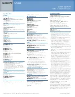 Preview for 2 page of Sony VAIO VGN-C190P/H Specifications