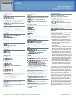 Preview for 2 page of Sony VAIO VGN-CR190E Specifications