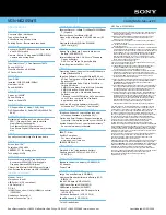 Preview for 2 page of Sony VAIO VGN-NS205N/S Specifications