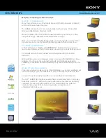 Sony VAIO VGN-NS210E/L Specifications preview