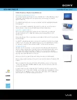 Sony VAIO VGN-NW230G Specifications preview