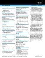 Preview for 2 page of Sony VAIO VGN-SR599GKB Specifications