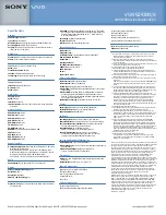 Preview for 2 page of Sony VAIO VGN-SZ430N/B Specifications