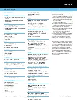 Preview for 2 page of Sony VAIO VPCEA47FX/B Specifications