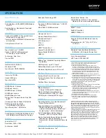 Preview for 2 page of Sony VAIO VPCEC4AFX/BJ Specifications