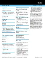 Preview for 2 page of Sony VAIO VPCEE22FX/BI Specifications