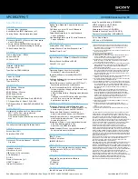 Preview for 2 page of Sony VAIO VPCEE27FM/T Specifications