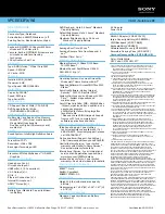 Preview for 2 page of Sony VAIO VPCEE33FX/WI Specification Sheet