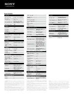 Preview for 2 page of Sony VAIO VPCEG36FXP Specifications