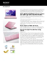 Sony VAIO VPCEH22FXP Specifications preview