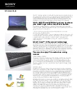 Sony VAIO VPCEH2CFXB Specifications preview