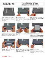 Preview for 2 page of Sony VGN-AX Series Replacement Instructions