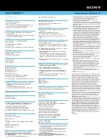 Preview for 2 page of Sony VGN-FW550F Specifications