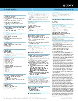 Preview for 2 page of Sony VGN-SR165E Specifications