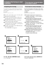 Preview for 52 page of Sony Video Walkman GV-D900E Operating Instructions Manual