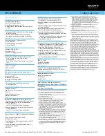 Preview for 2 page of Sony VPCX135KX Specifications