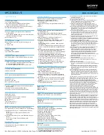 Preview for 2 page of Sony VPCZ13CGX Specifications