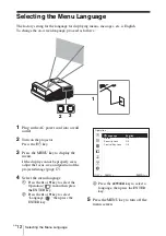 Preview for 52 page of Sony VPL-SW620 Quick Reference Manual