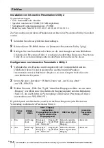 Preview for 156 page of Sony VPL-SW620 Quick Reference Manual