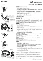 Sony WALKMAN CKA-NWU10 Operating Instructions preview