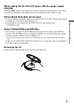 Preview for 9 page of Sony WALKMAN D-CJ01 Operating Instructions Manual