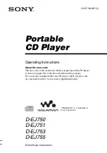 Sony Walkman D-EJ750 Operating Instructions Manual preview