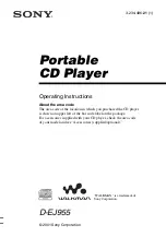 Sony Walkman D-EJ955 Operating Instructions Manual preview