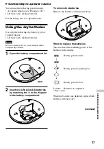 Preview for 17 page of Sony Walkman D-F21 Operating Instructions Manual