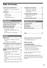 Preview for 3 page of Sony Walkman D-NE820 Operating Instructions Manual