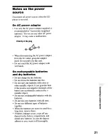 Preview for 21 page of Sony Walkman D-SJ17CK Operating Instructions Manual