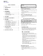 Preview for 2 page of Sony Walkman MZ-E707 Service Manual