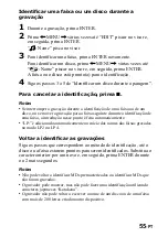 Preview for 55 page of Sony Walkman MZ-G750 (Portuguese) Manual De Instruções