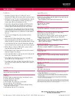 Preview for 2 page of Sony Walkman NWZ-B135FRED Specifications