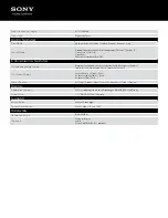 Preview for 2 page of Sony WALKMAN NWZ-E375 Specifications