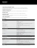 Preview for 2 page of Sony WALKMAN NWZ-E465 Specification Sheet