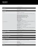 Preview for 3 page of Sony WALKMAN NWZ-E465 Specification Sheet