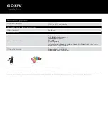 Preview for 4 page of Sony WALKMAN NWZ-E465 Specification Sheet