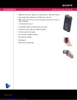 Preview for 1 page of Sony Walkman NWZ-S618FBLK Specifications