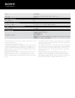 Preview for 3 page of Sony Walkman NWZ-S738FBNCYO Specifications