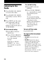 Preview for 58 page of Sony Walkman WM-GX688 Operating Instructions Manual