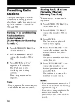 Preview for 60 page of Sony Walkman WM-GX688 Operating Instructions Manual