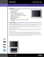 Sony WEGA KD 32FS130 Brochure preview