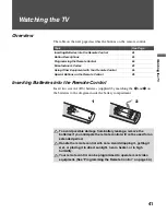 Preview for 41 page of Sony Wega KDL-V32XBR1 Operating Instructions Manual