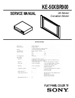 Preview for 2 page of Sony WEGA KE-50XBR900, KE-42XBR900 Service Manual