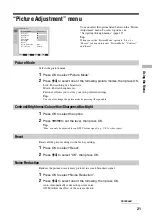 Preview for 21 page of Sony WEGA KLV-15SR3U Operating Instructions Manual