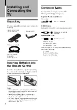 Preview for 6 page of Sony WEGA KLV 23HR2 Operating Instructions Manual